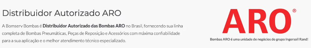 A BOMSERV É DISTRIBUIDOR AUTORIZADO ARO NO BRASIL