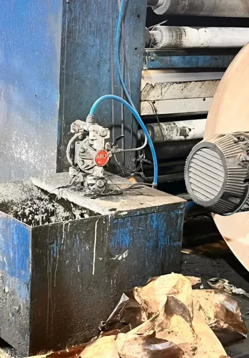 Bomba pneumática para tinta na indústria
