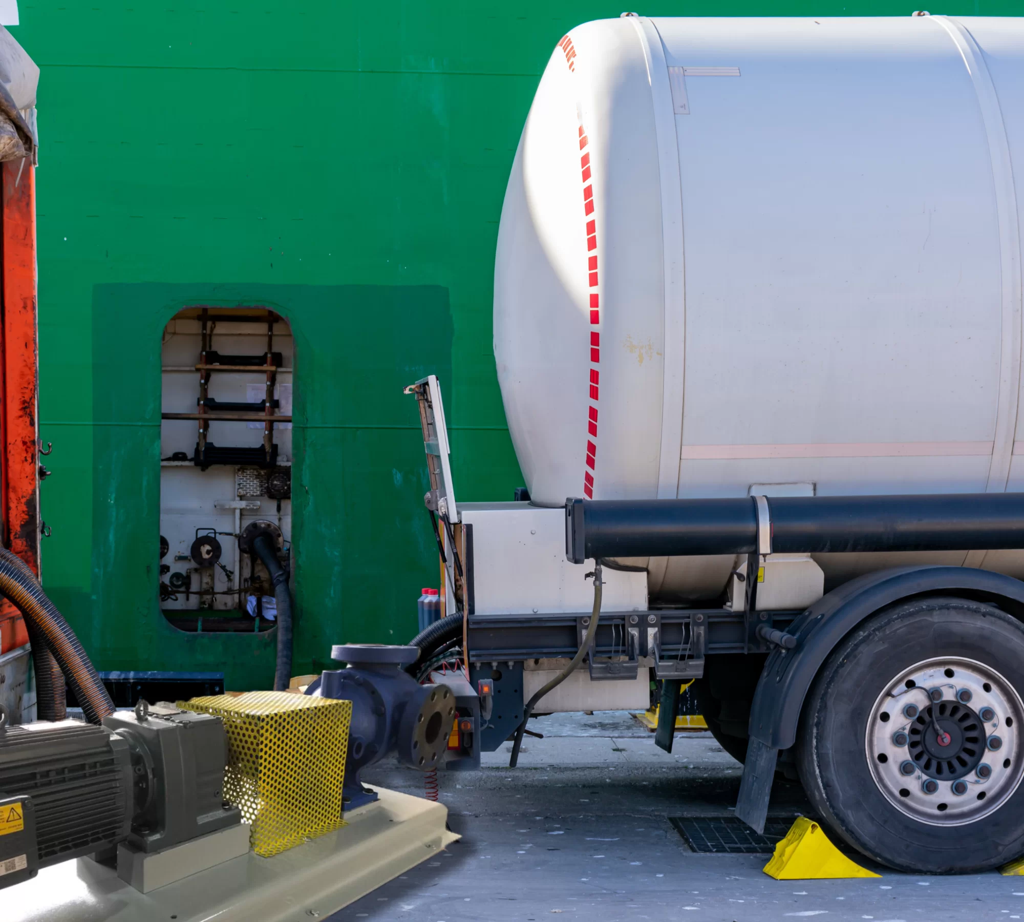 Exemplo de configuração para descarregamento de caminhão com BSV30 Asfalto Piche Bomba de Engrenagem para piche